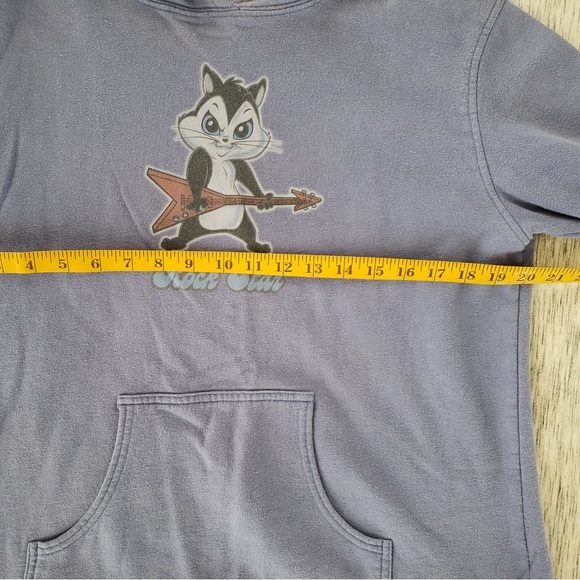 [Looney Tunes] Pussyfoot Pepe LePew Blue Purple Hoodie Sweatshirt - Picture 7 of 8